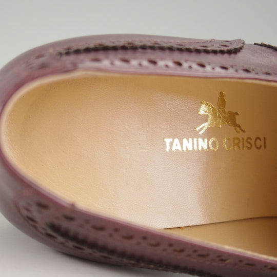 未使用★(伊)タニノクリスチー SIZE 6【貴重★デッドストック品/フルブローグ】カーフ/赤茶/メンズ/TANINO CRISCI★o864