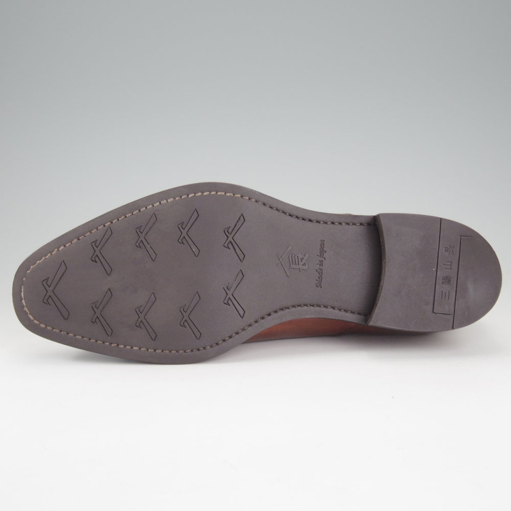 極上★三陽山長 SIZE 7【定価￥94,600-★勇也/R3010ラスト】パンチドキャップトゥ/カーフ/茶/メンズ/YUYA/Sanyo Yamacho★p446