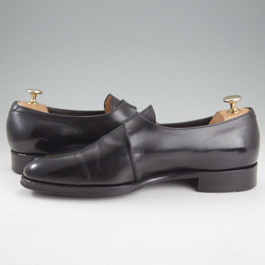 極上★三陽山長 SIZE 7.5【定価￥83,600-★修八郎/モンクストラップ/スリッポン】R2010Sラスト/カーフ/黒/メンズ/Sanyo Yamacho★p447