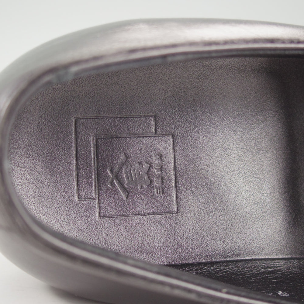 極上★三陽山長 SIZE 7.5【定価￥83,600-★修八郎/モンクストラップ/スリッポン】R2010Sラスト/カーフ/黒/メンズ/Sanyo Yamacho★p447