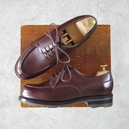 極美品★J.M.ウエストン 5C【定価￥176,000-★ゴルフ/GOLF】641/31ラスト/Uチップ/ソフトカーフ/濃茶/Weston/ウェストン★n819