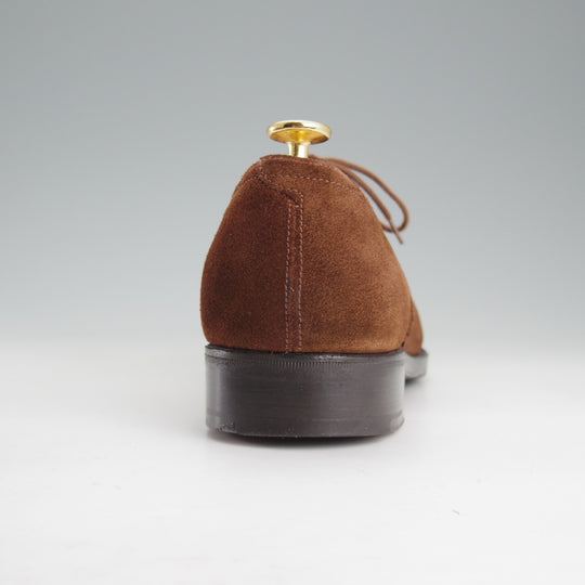 極上★ジョンロブ 6.5E【貴重★2466ラスト/PARISロゴ時代の製品/SEYMOUR】セミブローグ/スエード/濃茶/メンズ/JOHN LOBB★o320