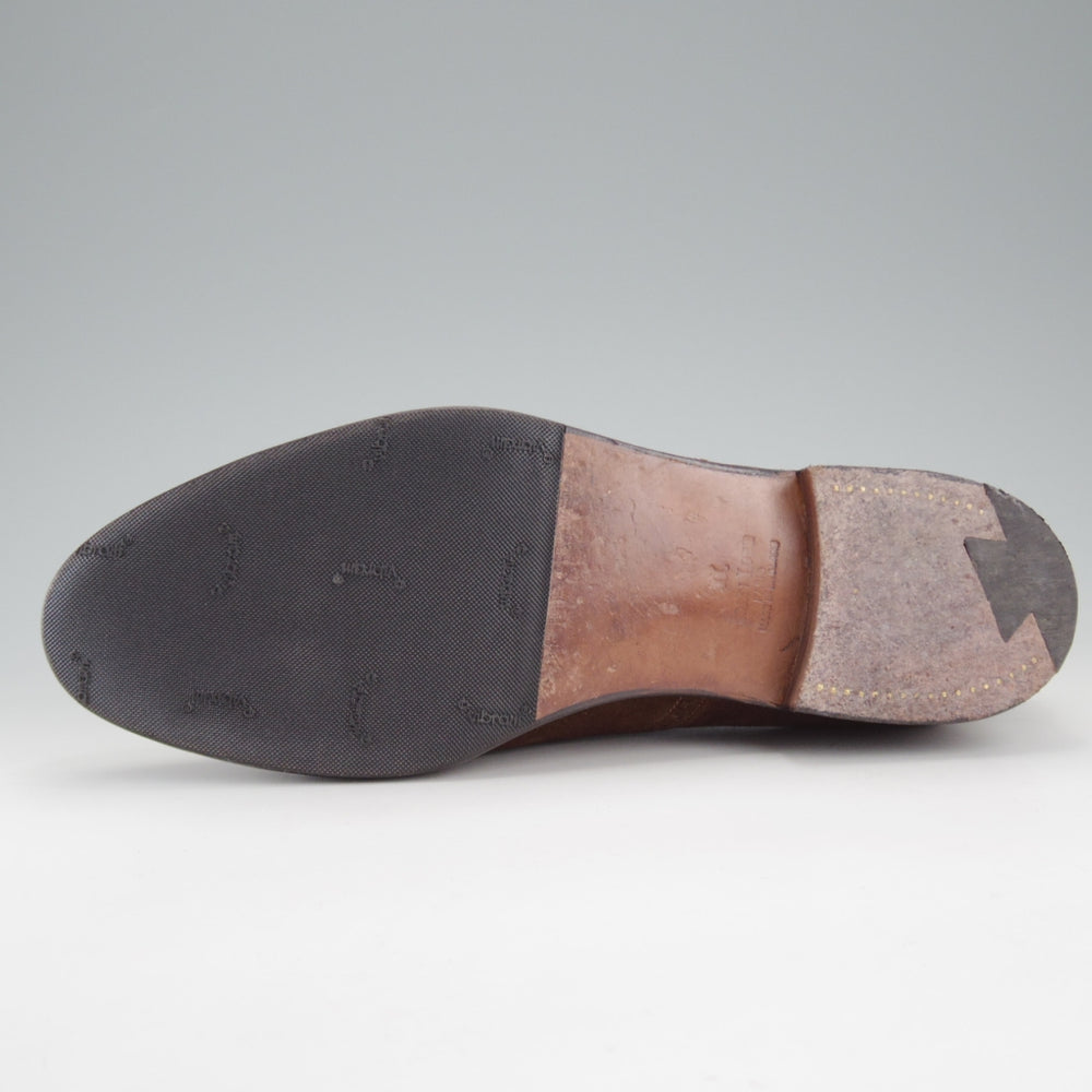 極上★ジョンロブ 6.5E【貴重★2466ラスト/PARISロゴ時代の製品/SEYMOUR】セミブローグ/スエード/濃茶/メンズ/JOHN LOBB★o320