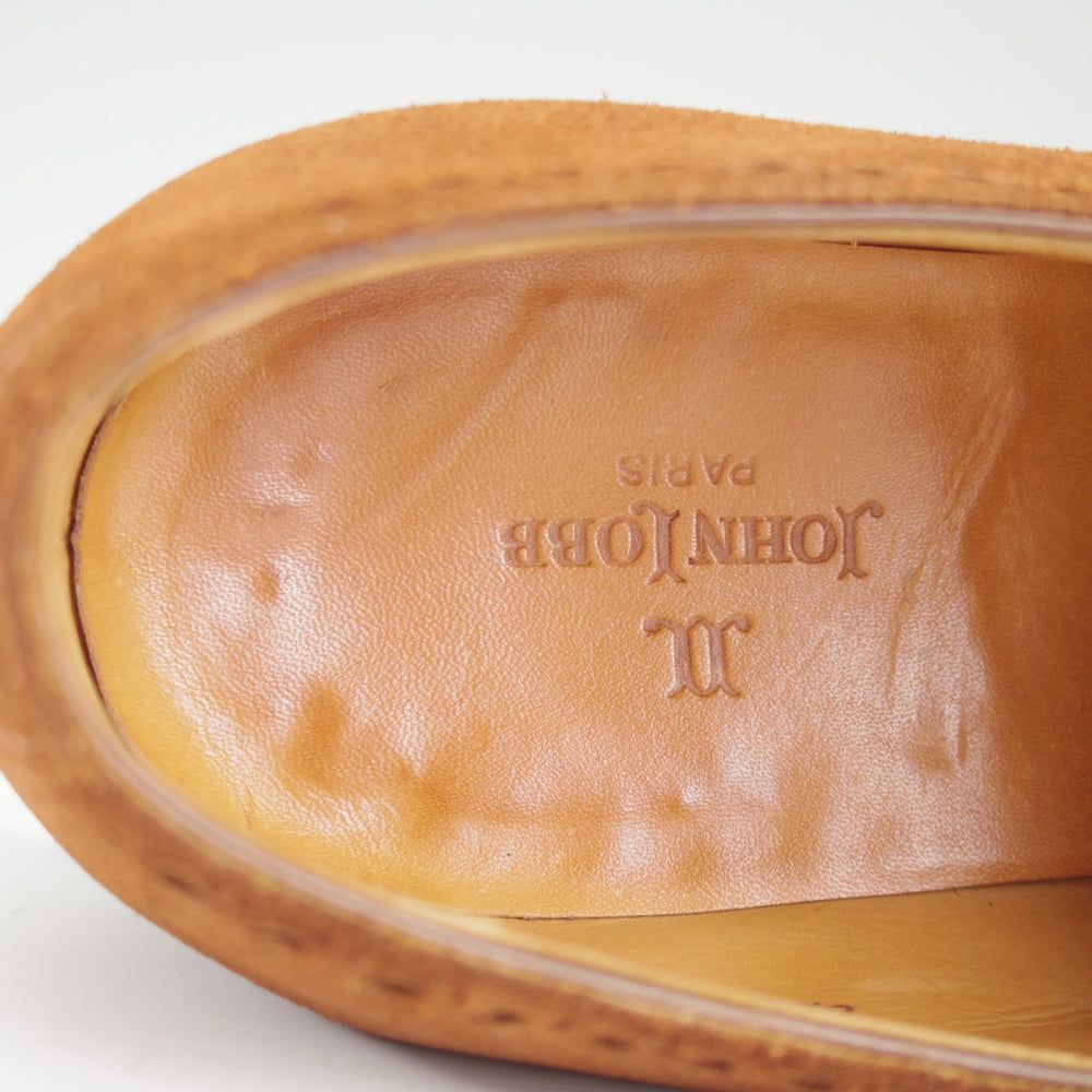 極上★ジョンロブ 6.5E【貴重★2466ラスト/PARISロゴ時代の製品/SEYMOUR】セミブローグ/スエード/濃茶/メンズ/JOHN LOBB★o320