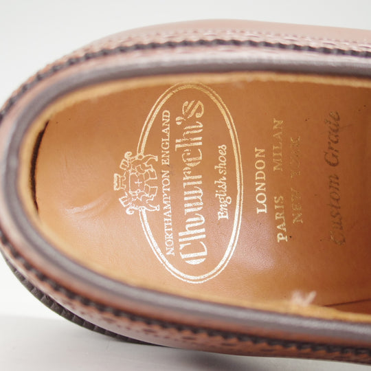 ★チャーチ 75G/UK7.5【現行定価￥209,000-★グラフトン/GRAFTON】173ラスト/フルブローグ/サンダルウッド/茶/メンズ/Church's★o322