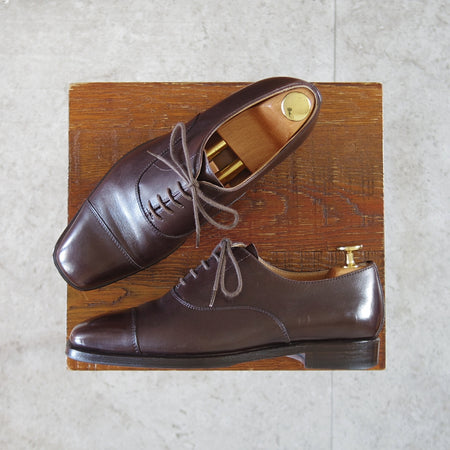 美品★(伊製)HERMES/エルメス(レディース) SIZE 36【★ストレートチップ/濃茶】カーフ★o871