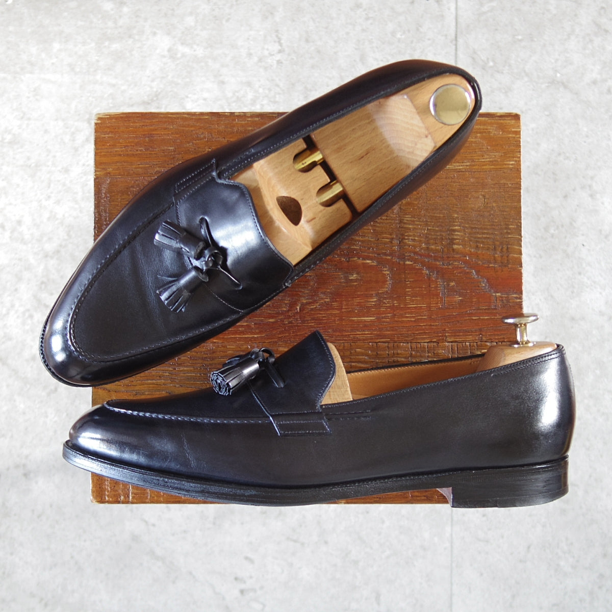 uk7.5 ジョンロブ johnlobb land ランド 革靴 極上☆ジョンロブ 7.5E【ミュージアムカーフ仕様☆ストレートチップ