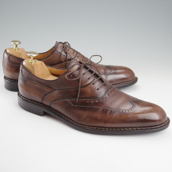 極上★ア・テストーニ SIZE 8.5【ブラックラピド製法★BLACK LABEL/ブラインドブローグ】ブラックラベル/濃茶/メンズ/a.testoni★n815