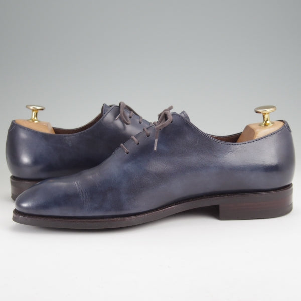 美品★(スペイン製)カルミナ SIZE 7【定価￥79,200-★ミュージアムカーフ仕様/910/ホールカット】RAINラスト/紺/メンズ/CARMINA★n306