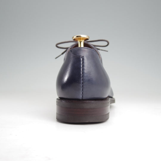 美品★(スペイン製)カルミナ SIZE 7【定価￥79,200-★ミュージアムカーフ仕様/910/ホールカット】RAINラスト/紺/メンズ/CARMINA★n306