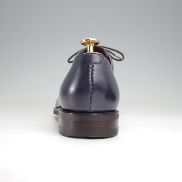 美品★(スペイン製)カルミナ SIZE 7【定価￥79,200-★ミュージアムカーフ仕様/910/ホールカット】RAINラスト/紺/メンズ/CARMINA★n306