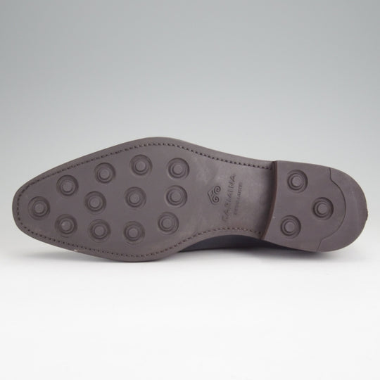 美品★(スペイン製)カルミナ SIZE 7【定価￥79,200-★ミュージアムカーフ仕様/910/ホールカット】RAINラスト/紺/メンズ/CARMINA★n306