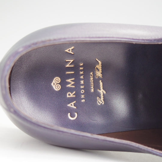 美品★(スペイン製)カルミナ SIZE 7【定価￥79,200-★ミュージアムカーフ仕様/910/ホールカット】RAINラスト/紺/メンズ/CARMINA★n306