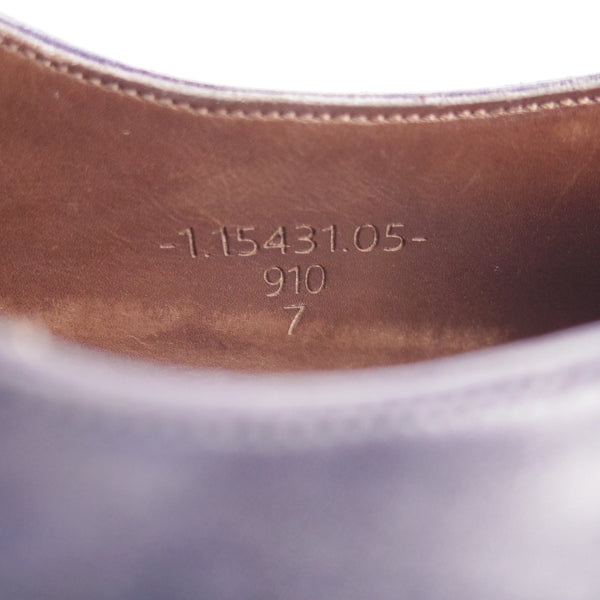 美品★(スペイン製)カルミナ SIZE 7【定価￥79,200-★ミュージアムカーフ仕様/910/ホールカット】RAINラスト/紺/メンズ/CARMINA★n306
