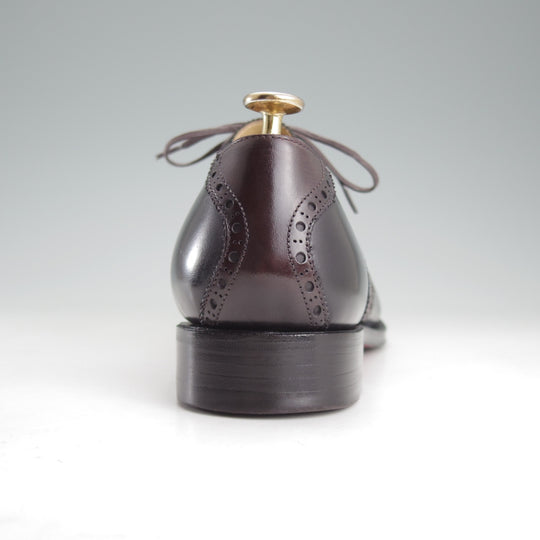 極美品★ヒロシツボウチ SIZE 8.5【コンビ仕様★サドルシューズ/HTV-0802】カーフ/黒×濃茶/メンズ/HIROSHI TSUBOUCHI★o325