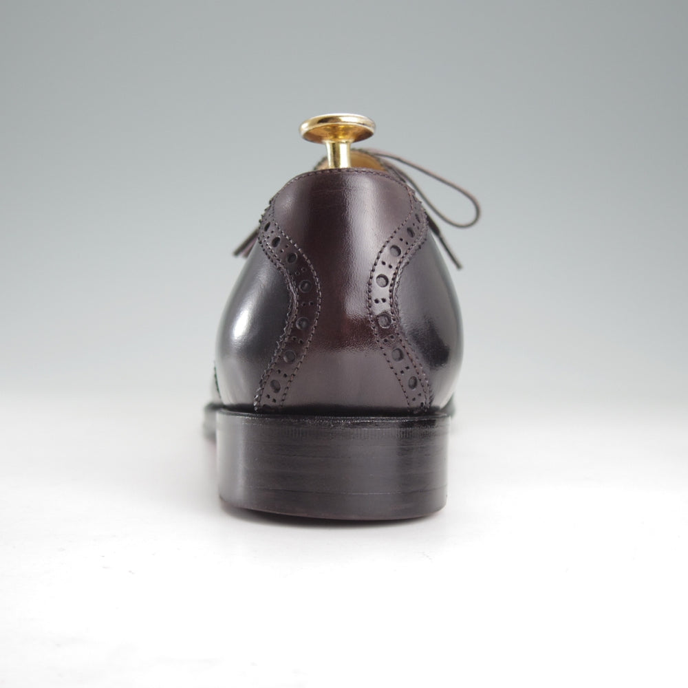 極美品★ヒロシツボウチ SIZE 8.5【コンビ仕様★サドルシューズ/HTV-0802】カーフ/黒×濃茶/メンズ/HIROSHI TSUBOUCHI★o325