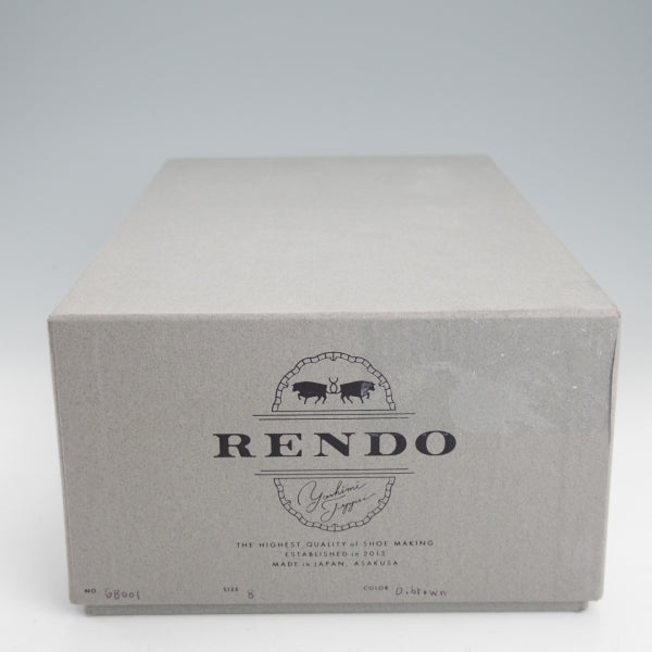 極上★(浅草)RENDO/レンド SIZE 8【定価￥84,700-★リッジウェイソール仕様/GB001】Uチップ/カーフ/濃茶/メンズ★n817