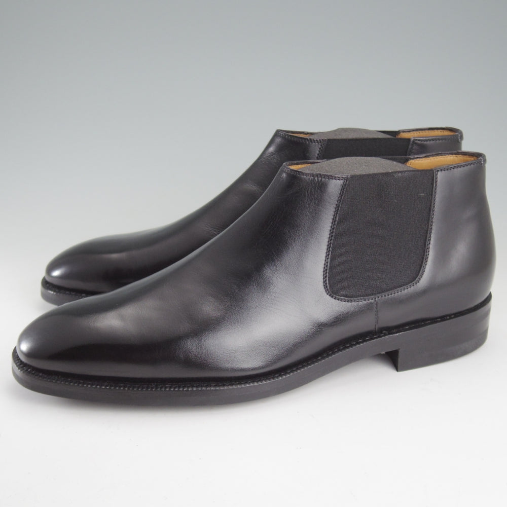 ほぼ未使用★(伊)エンツォ・ボナフェ SIZE 9【同系モデル定価￥173,800-★CARY GRANT3/サイドゴアブーツ】カーフ/黒/Enzo Bonafe★o873