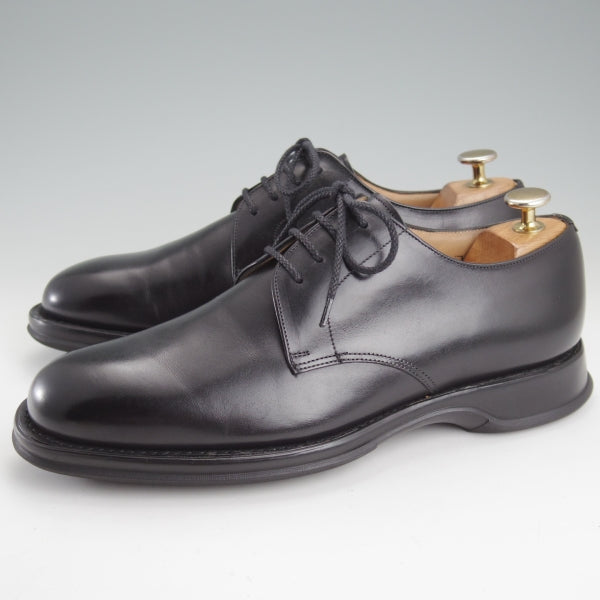 極美品★チャーチ 65F/UK6.5【4都市ロゴ★DOVER/ドーバー】107ラスト/プレーントゥ/ナチュラルカーフ/黒/メンズ/Church's★n818