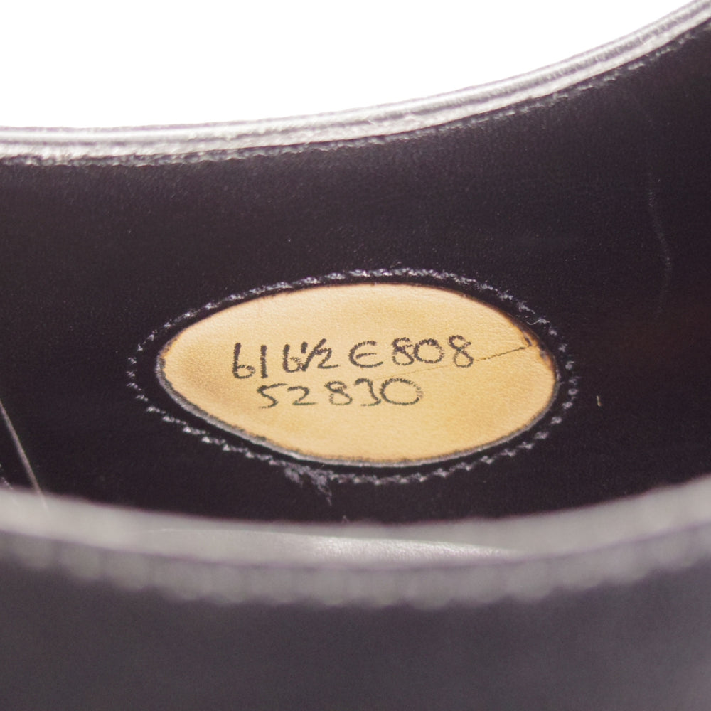 極上★エドワードグリーン 6E【現行定価20万円以上★純正ツリー付/BEAULIEU/808ラスト】ブラインドブローグ/カーフ/黒/EDWARD GREEN★o326