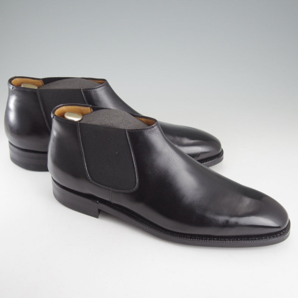 ほぼ未使用★(伊)エンツォ・ボナフェ SIZE 9【同系モデル定価￥173,800-★CARY GRANT3/サイドゴアブーツ】カーフ/黒/Enzo Bonafe★o873