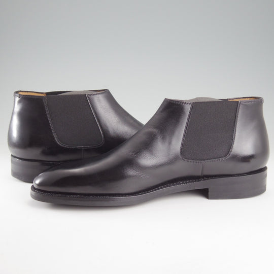 ほぼ未使用★(伊)エンツォ・ボナフェ SIZE 9【同系モデル定価￥173,800-★CARY GRANT3/サイドゴアブーツ】カーフ/黒/Enzo Bonafe★o873