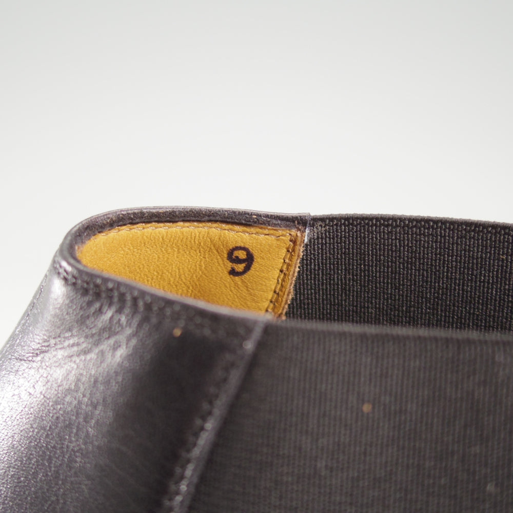 ほぼ未使用★(伊)エンツォ・ボナフェ SIZE 9【同系モデル定価￥173,800-★CARY GRANT3/サイドゴアブーツ】カーフ/黒/Enzo Bonafe★o873