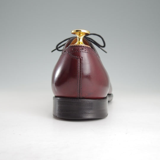 極上★エドワードグリーン 6D【現行定価20万円以上★純正シューツリー付/CARDIFF/808ラスト】セミブローグ/カーフ/赤茶/EDWARD GREEN★o327