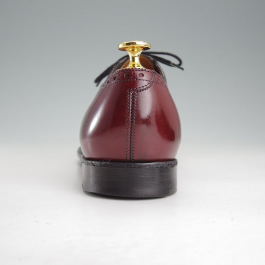 極上★エドワードグリーン 6D【現行定価20万円以上★純正シューツリー付/CARDIFF/808ラスト】セミブローグ/カーフ/赤茶/EDWARD GREEN★o327