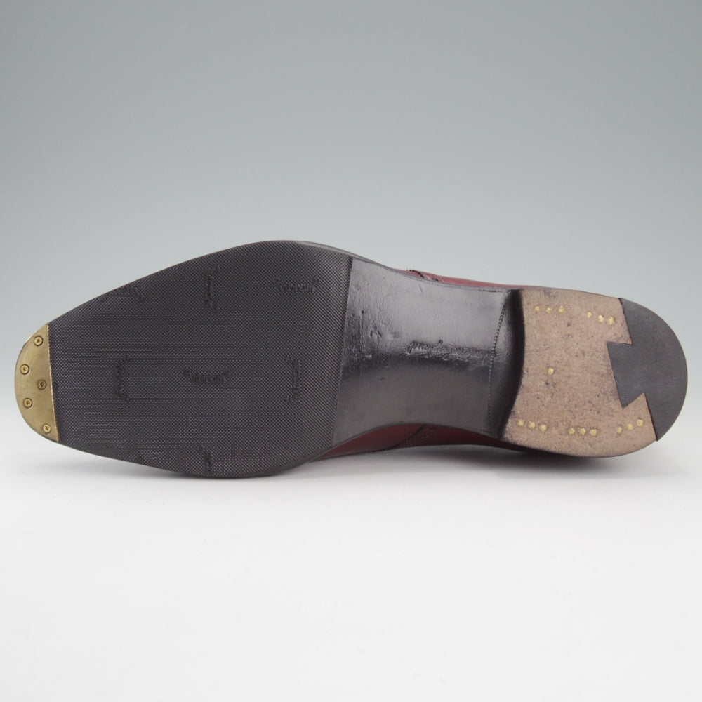 極上★エドワードグリーン 6D【現行定価20万円以上★純正シューツリー付/CARDIFF/808ラスト】セミブローグ/カーフ/赤茶/EDWARD GREEN★o327