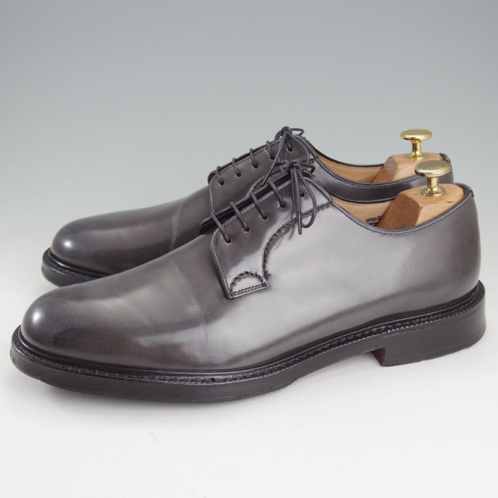 極上★チャーチ 80F/UK8【定価￥214,500-★SHANNON/シャノン】103ラスト/プレーントゥ/ポリッシュドバインダーカーフ/灰/Church's★p453