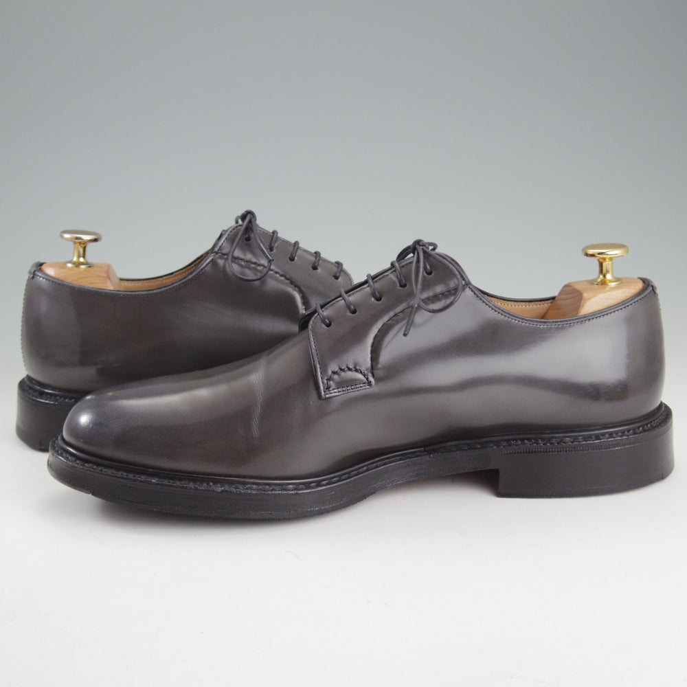 極上★チャーチ 80F/UK8【定価￥214,500-★SHANNON/シャノン】103ラスト/プレーントゥ/ポリッシュドバインダーカーフ/灰/Church's★p453