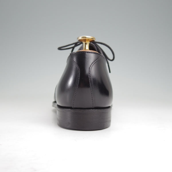 未使用★クロケット&ジョーンズ 8D【ハンドグレードライン★プレーントゥ/LENNOX】サドルシューズ/カーフ/黒/Crockett&Jones★n309