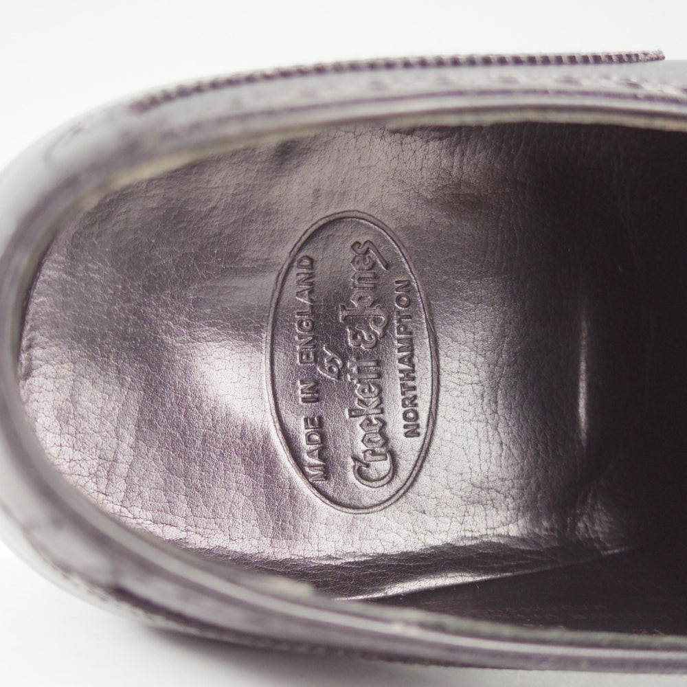 極美品★クロケット&ジョーンズ 7.5D【定価￥132,000-★ハンドグレードライン/WELBECK】337ラスト/セミブローグ/黒/Crockett&Jones★o874