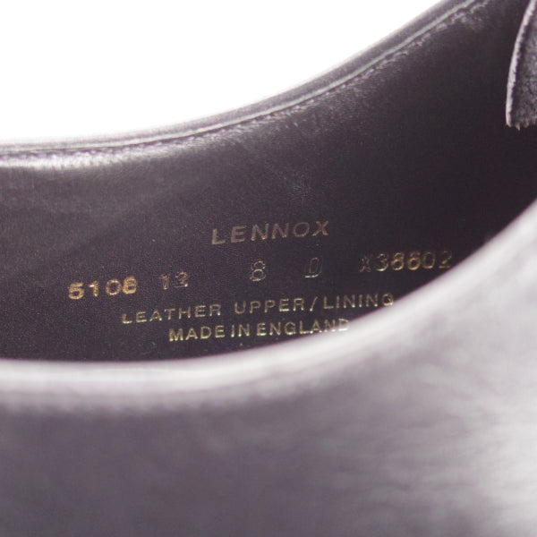 未使用★クロケット&ジョーンズ 8D【ハンドグレードライン★プレーントゥ/LENNOX】サドルシューズ/カーフ/黒/Crockett&Jones★n309
