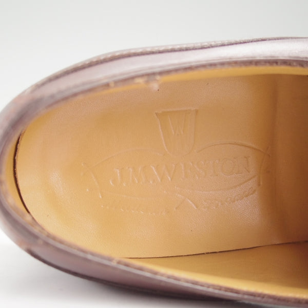 極美品★J.M.ウエストン 5C【定価￥176,000-★ゴルフ/GOLF】641/31ラスト/Uチップ/ソフトカーフ/濃茶/Weston/ウェストン★n819