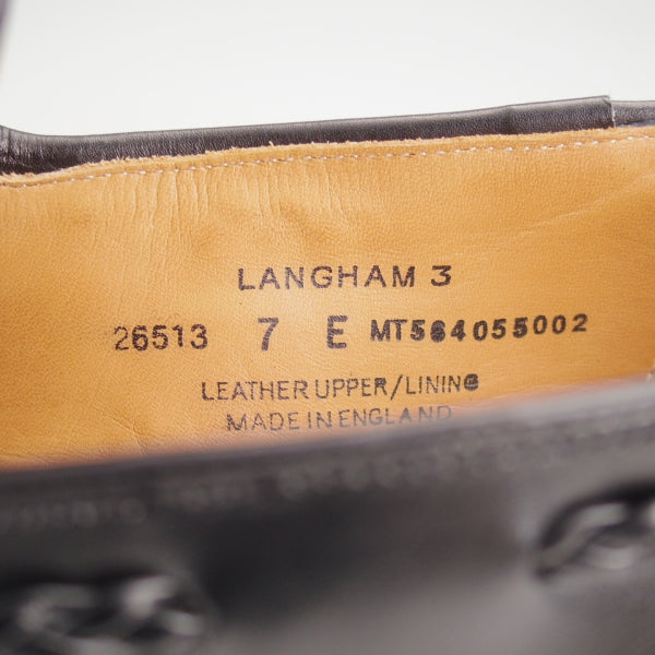 極上★クロケット&ジョーンズ 7E【定価￥125,400-★バーニーズNY別注/LANGHAM 3】375ラスト/タッセルローファー/黒/メンズ★n310