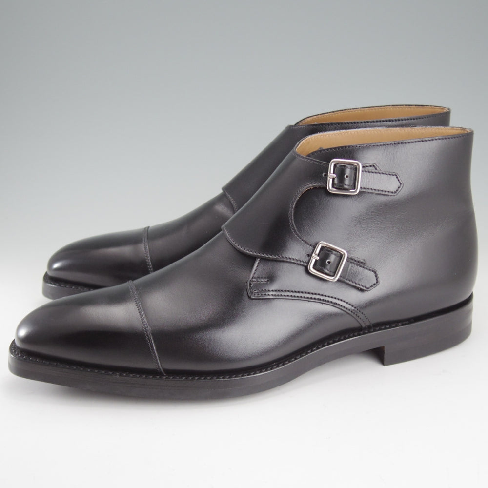 使用数回★クロケット&ジョーンズ 9.5E【定価￥154,000-★CAMBERLEY/007-スペクター着用】ダブルモンク/348ラスト/黒/Crockett&Jones★o330