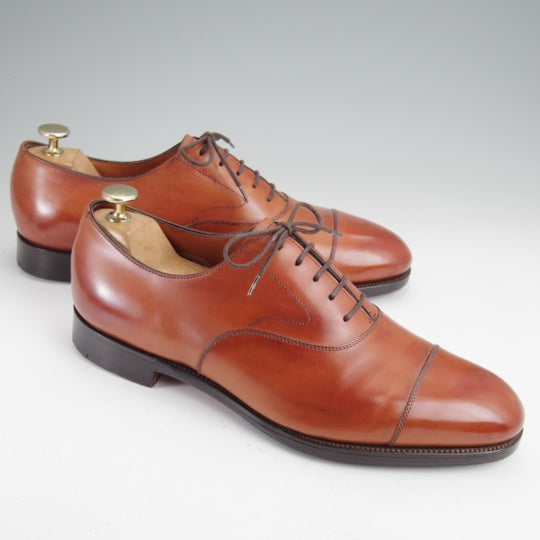 美品★エドワードグリーン 8E【現行定価￥245,300-★チェルシー/CHELSEA/202ラスト】旧ロゴ/ストレートチップ/茶/EDWARD GREEN★n311