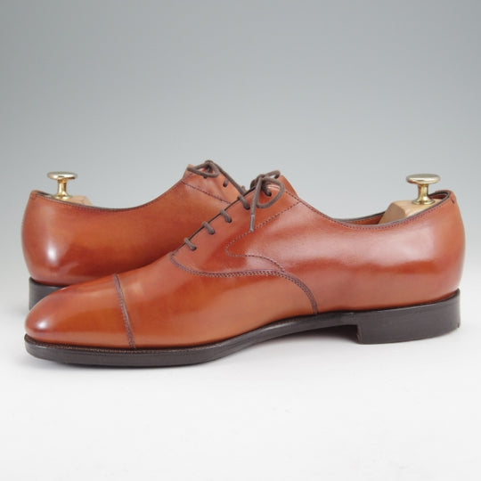 美品★エドワードグリーン 8E【現行定価￥245,300-★チェルシー/CHELSEA/202ラスト】旧ロゴ/ストレートチップ/茶/EDWARD GREEN★n311
