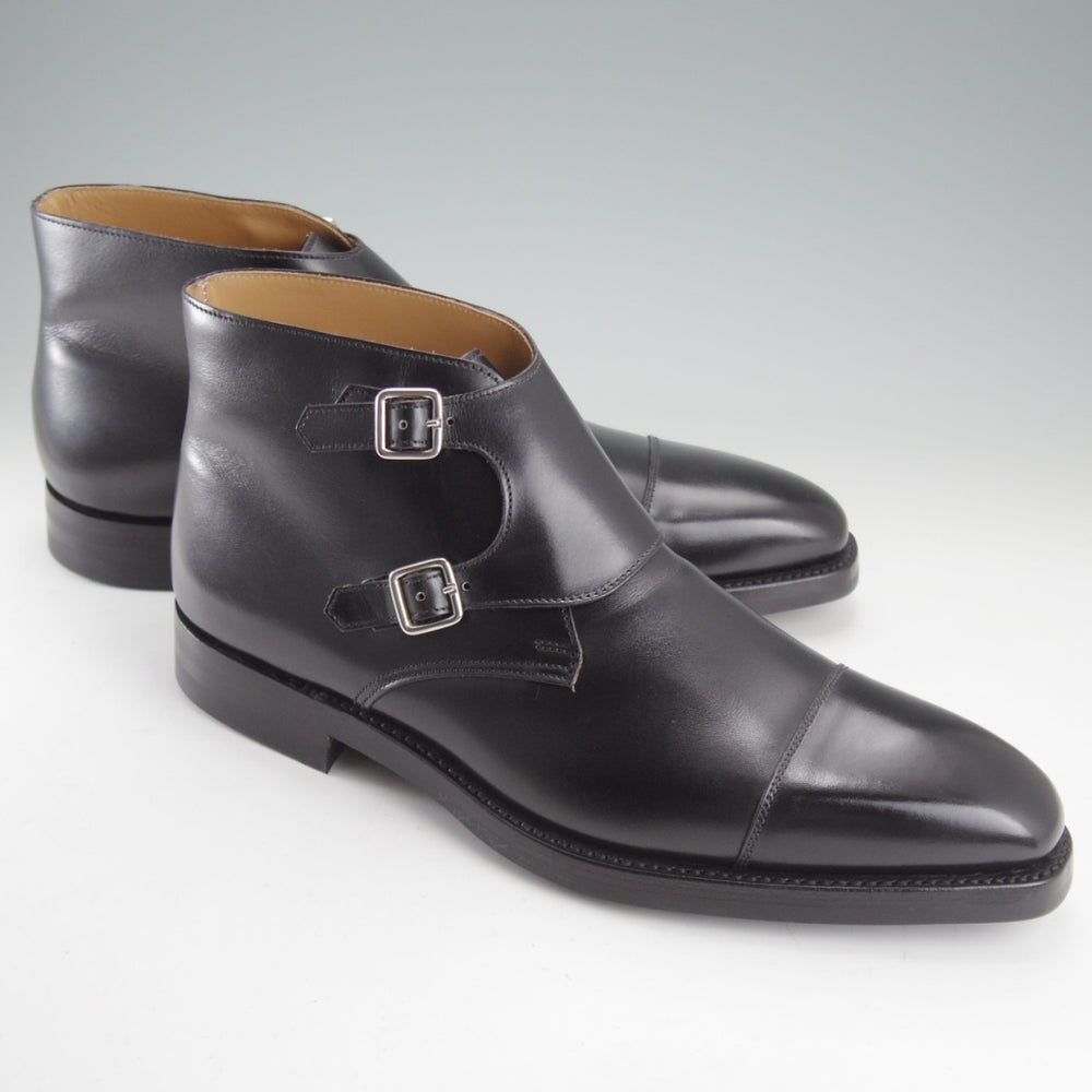 使用数回★クロケット&ジョーンズ 9.5E【定価￥154,000-★CAMBERLEY/007-スペクター着用】ダブルモンク/348ラスト/黒/Crockett&Jones★o330