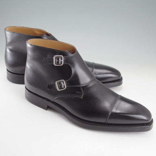 使用数回★クロケット&ジョーンズ 9.5E【定価￥154,000-★CAMBERLEY/007-スペクター着用】ダブルモンク/348ラスト/黒/Crockett&Jones★o330