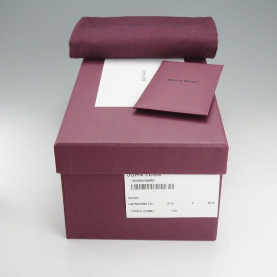 未使用★ジョンロブ 6.5E【定価￥243,100-★SENTRY/Uチップ】0015ラスト/ぺブルグレイン/シボ革/TAN/茶/メンズ/JOHN LOBB★o331