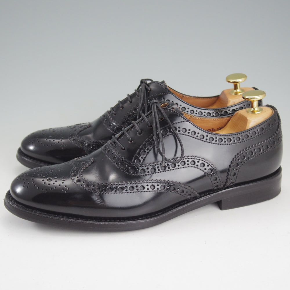 極上★チャーチ(レディース) SIZE 37【定価￥198,000-★バーウッド/BURWOOD WG】ポリッシュドバインダーカーフ/黒/Church's★p457