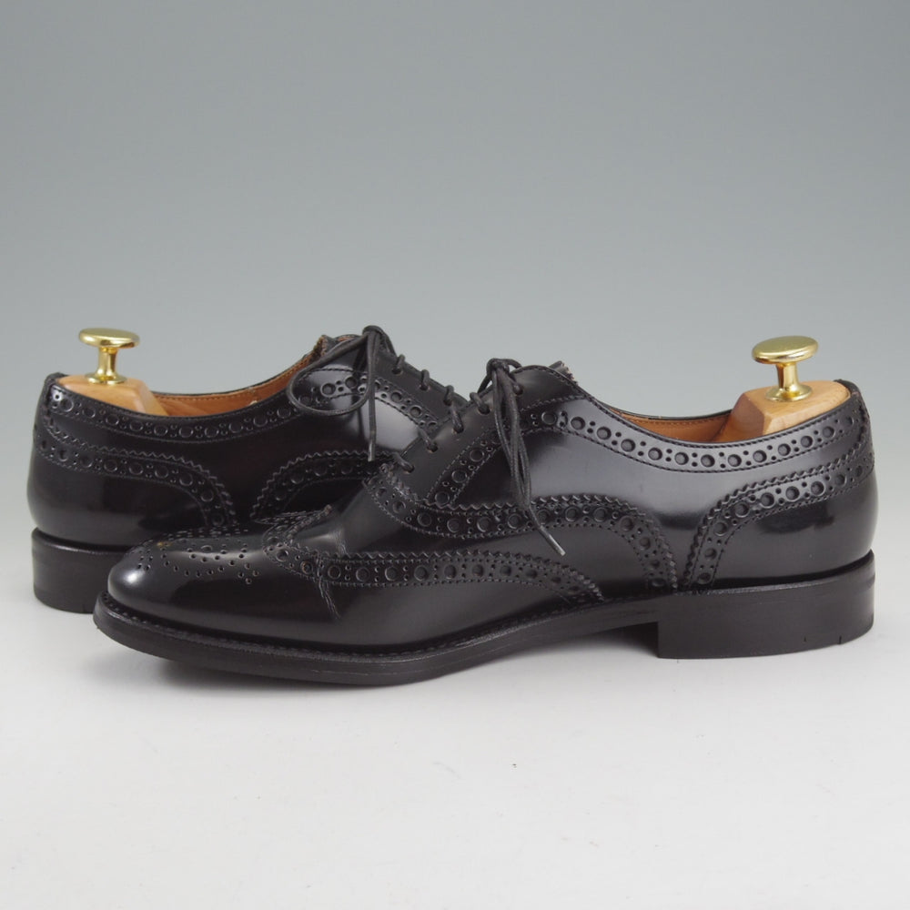 極上★チャーチ(レディース) SIZE 37【定価￥198,000-★バーウッド/BURWOOD WG】ポリッシュドバインダーカーフ/黒/Church's★p457