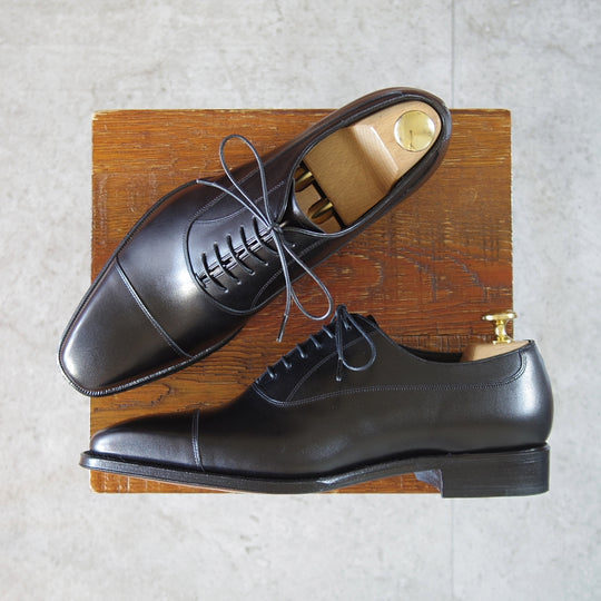 未使用★シェットランドフォックス SIZE 5.5【モデル定価￥50,600-★アバディーン/536F】ストレートチップ/カーフ/黒/SHETLANDFOX★n832