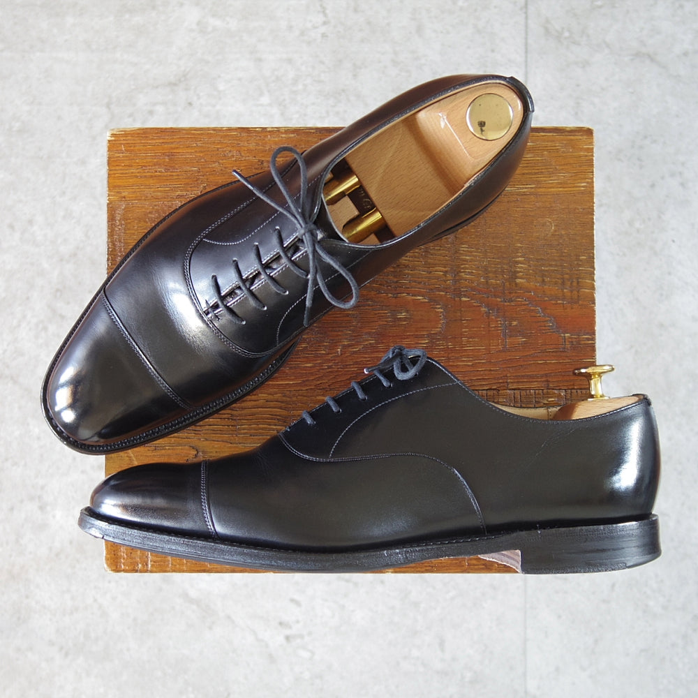 極上★チャーチ 75F/UK7.5【定価￥181,500-★コンサル/CONSUL】173ラスト/ストレートチップ/カーフ/黒/メンズ/Church's★n833