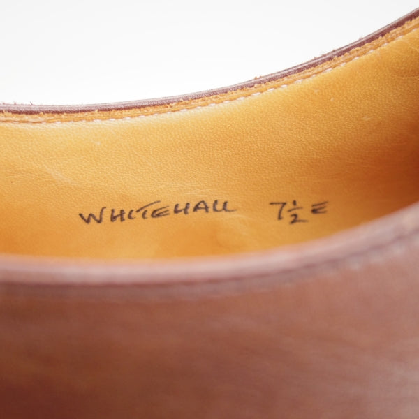 極上★クロケット&ジョーンズ 7.5E【定価￥99,000-★WHITEHALL/ストレートチップ】カーフ/濃茶/メンズ/Crockett&Jones★n313