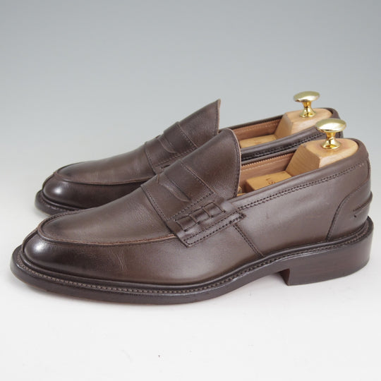 美品★トリッカーズ SIZE 5.5【定価￥110,000-★コインローファー/JAMES】3227/カーフ/Espresso Burnished/濃茶/メンズ/Tricker's★p458