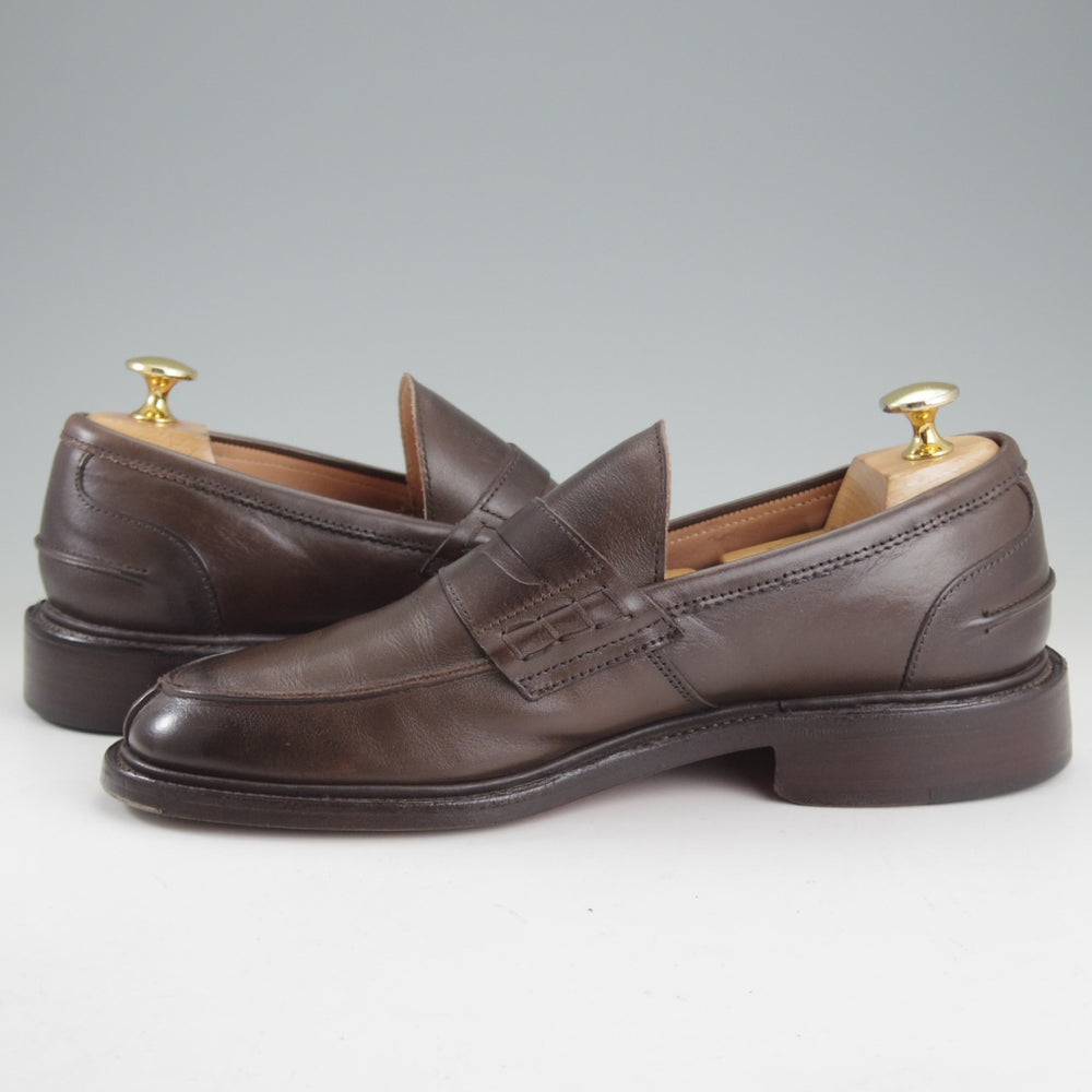 美品★トリッカーズ SIZE 5.5【定価￥110,000-★コインローファー/JAMES】3227/カーフ/Espresso Burnished/濃茶/メンズ/Tricker's★p458